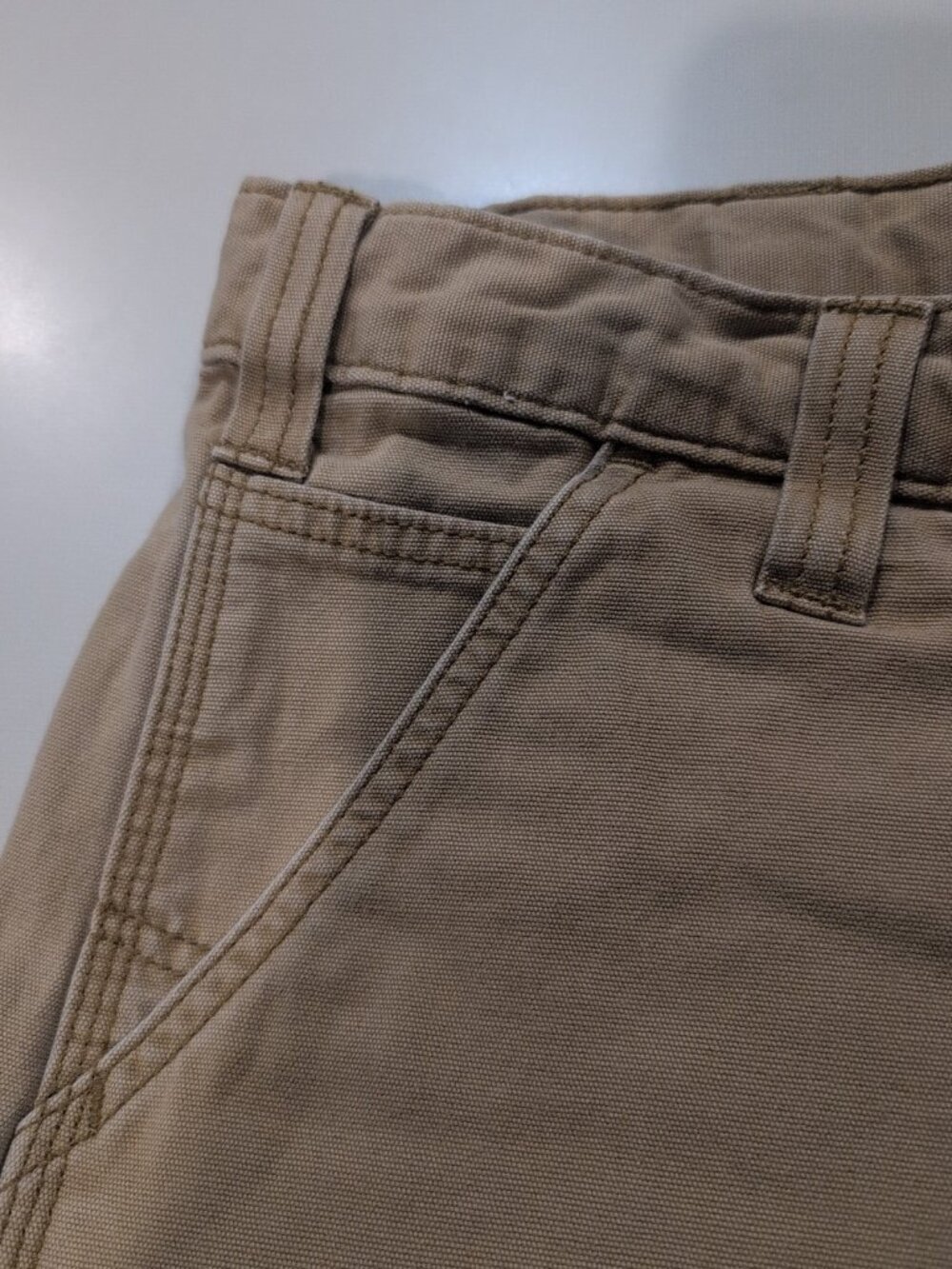 Carhartt Pants Mens 44 Relaxed Fit Tan Shorts Khakis Solid Workwear - Picture 2 of 9